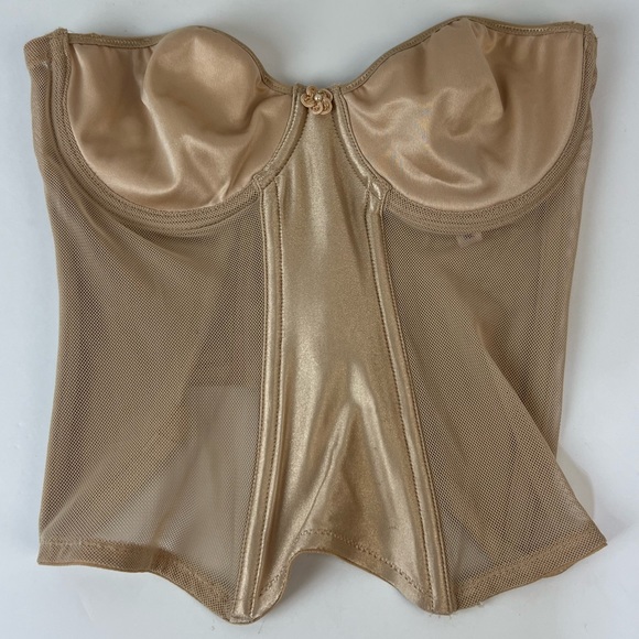 VTG Victoria’s Secret Nude Mesh Corset Top, 36C - Picture 2 of 7